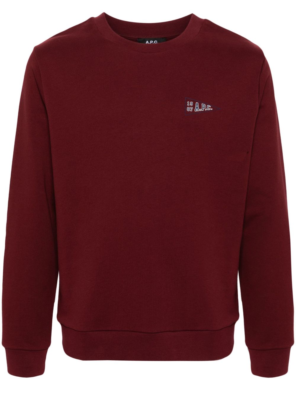 A.P.C. logo刺绣卫衣 - 红色