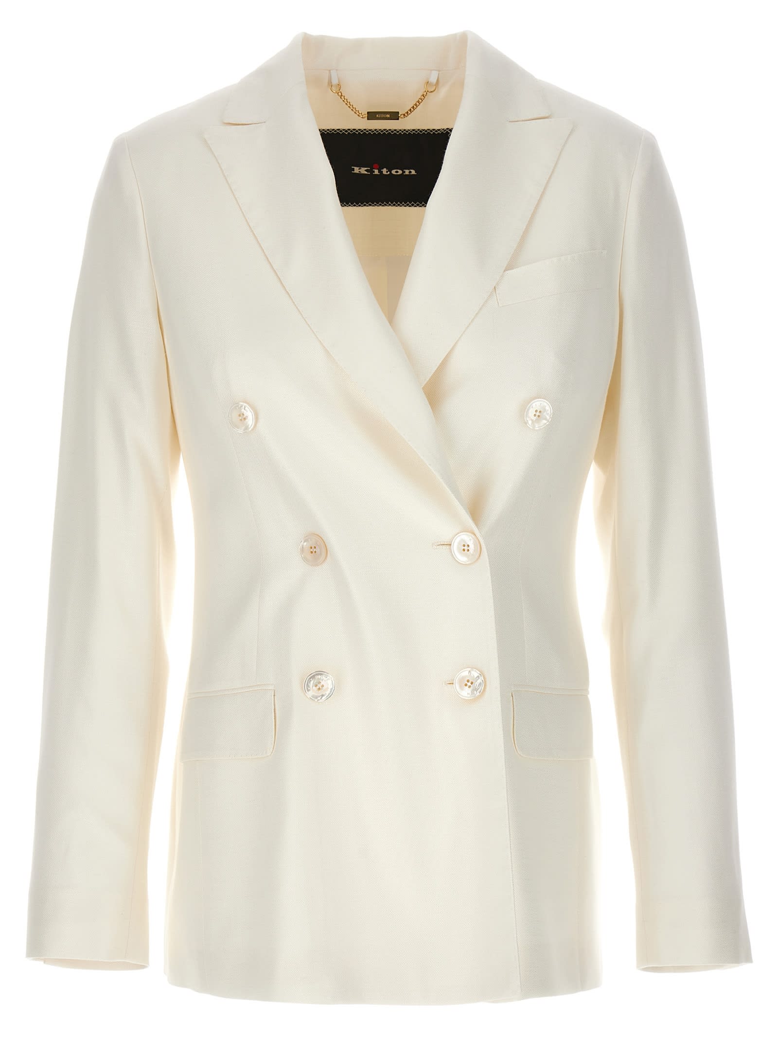 Kiton Viscose Double-breasted Blazer