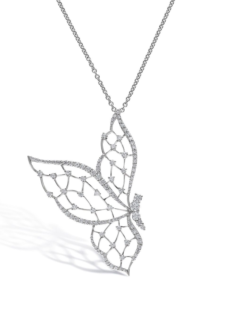 LEO PIZZO Light Wings 18K白金钻石项链 - 银色