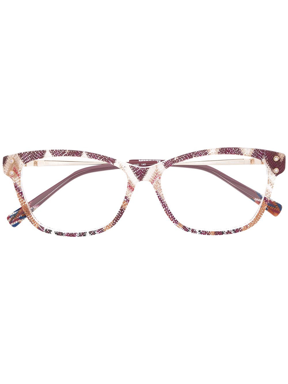 MISSONI EYEWEAR 网布图案眼镜 - 粉色