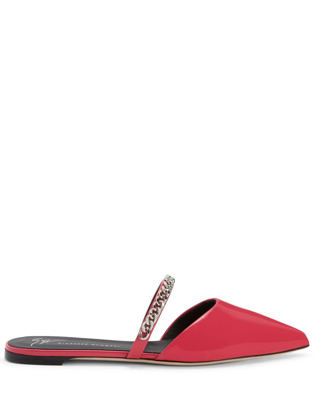 Giuseppe Zanotti Laurette 搭链细节皮质穆勒鞋 - 粉色