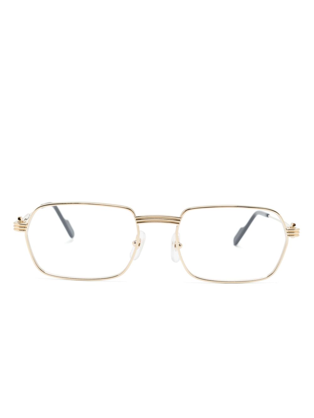 Cartier Eyewear 长方形镜框眼镜 - 金色