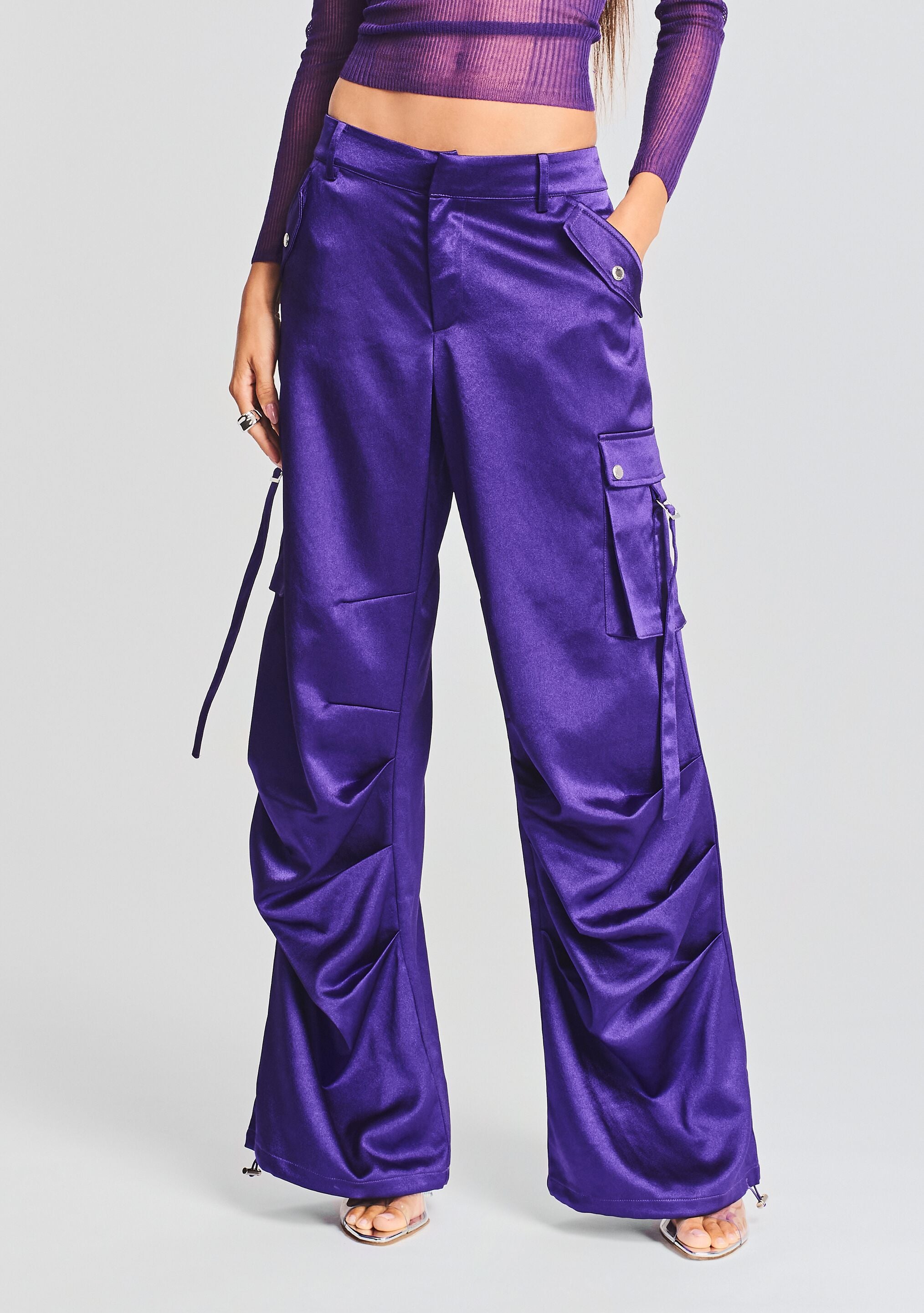 Lai Satin Cargo Pant