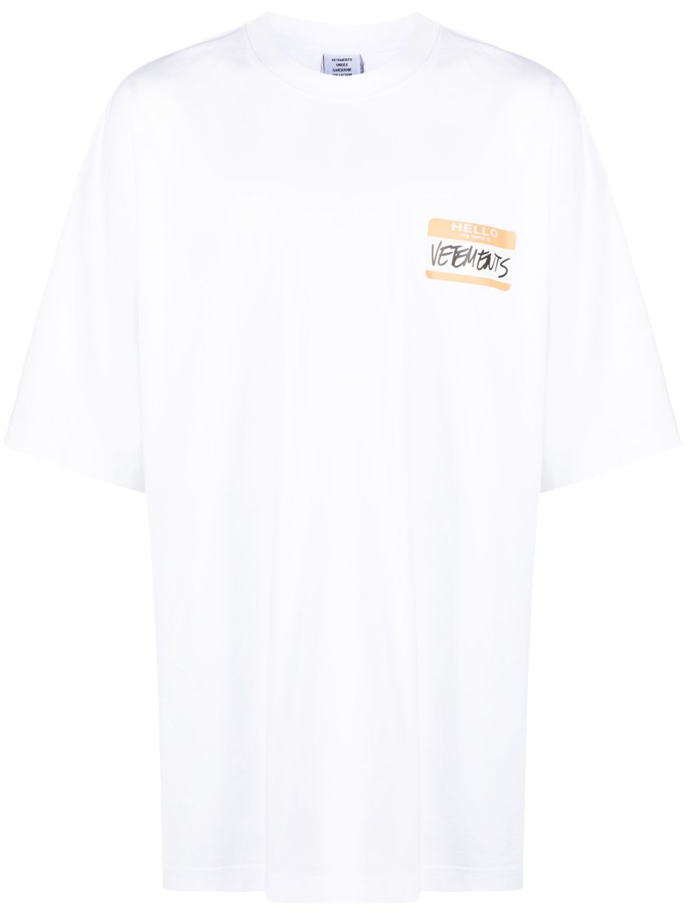 VETEMENTS My Name Is 棉T恤 - 白色