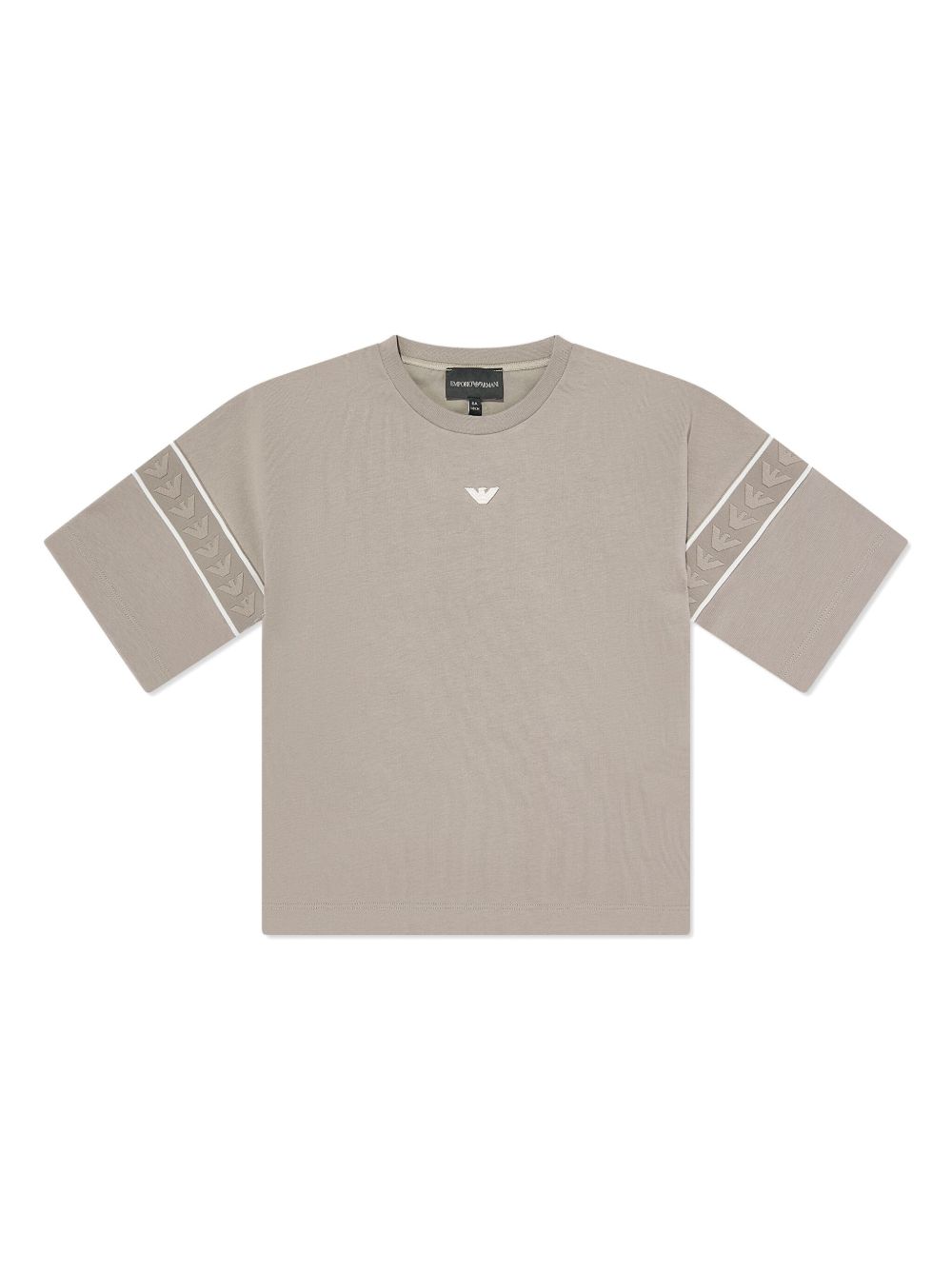 Emporio Armani Kids logo刺绣棉T恤 - 中性色