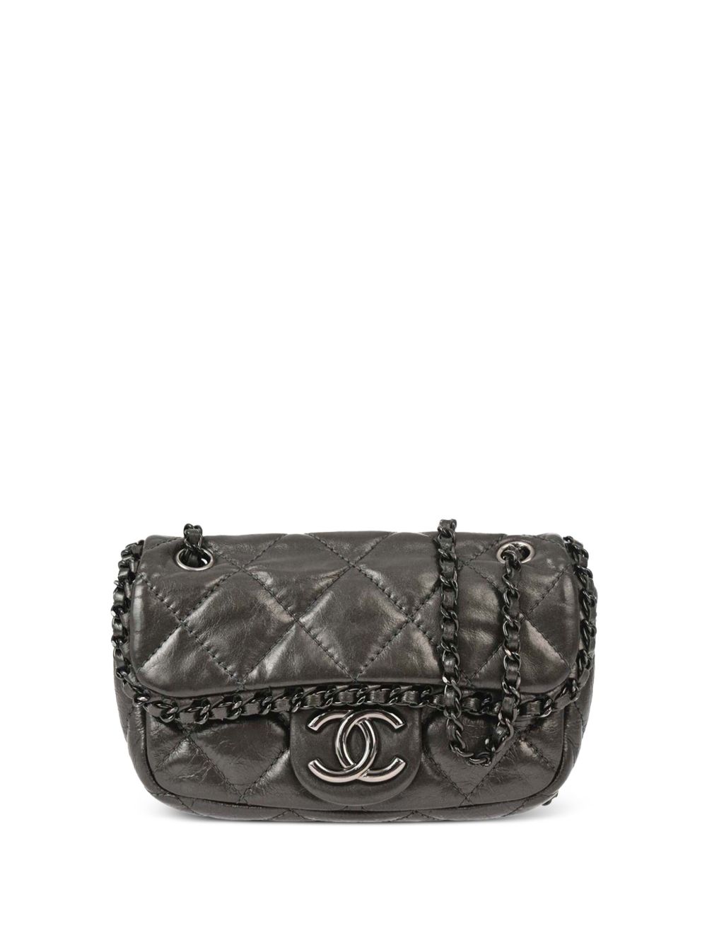 CHANEL Pre-Owned Luxury Line 单肩包（2010年典藏款） - 灰色