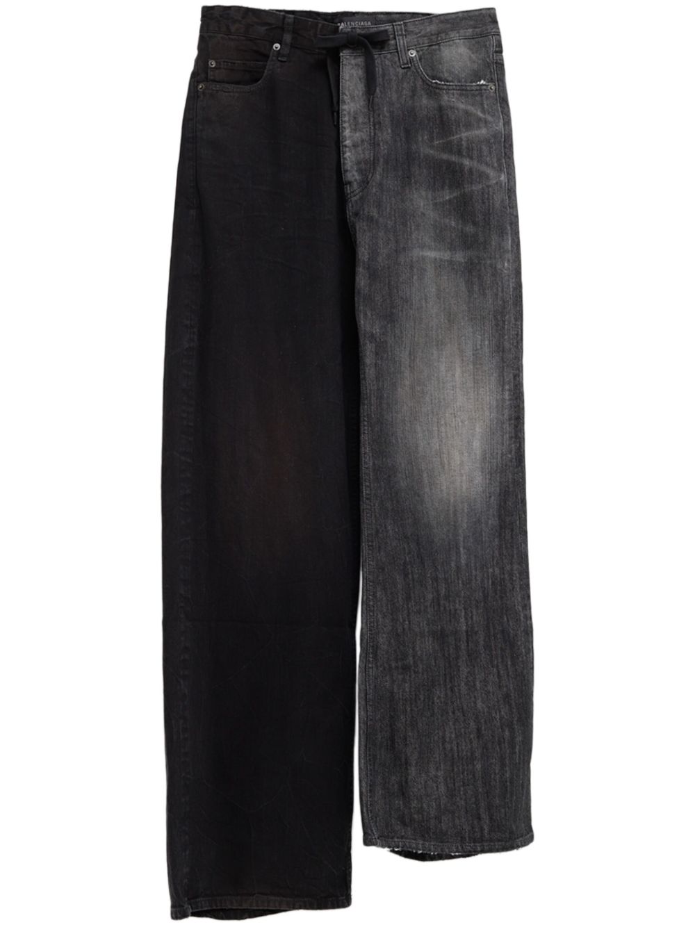 Balenciaga 不对称牛仔裤 - 黑色