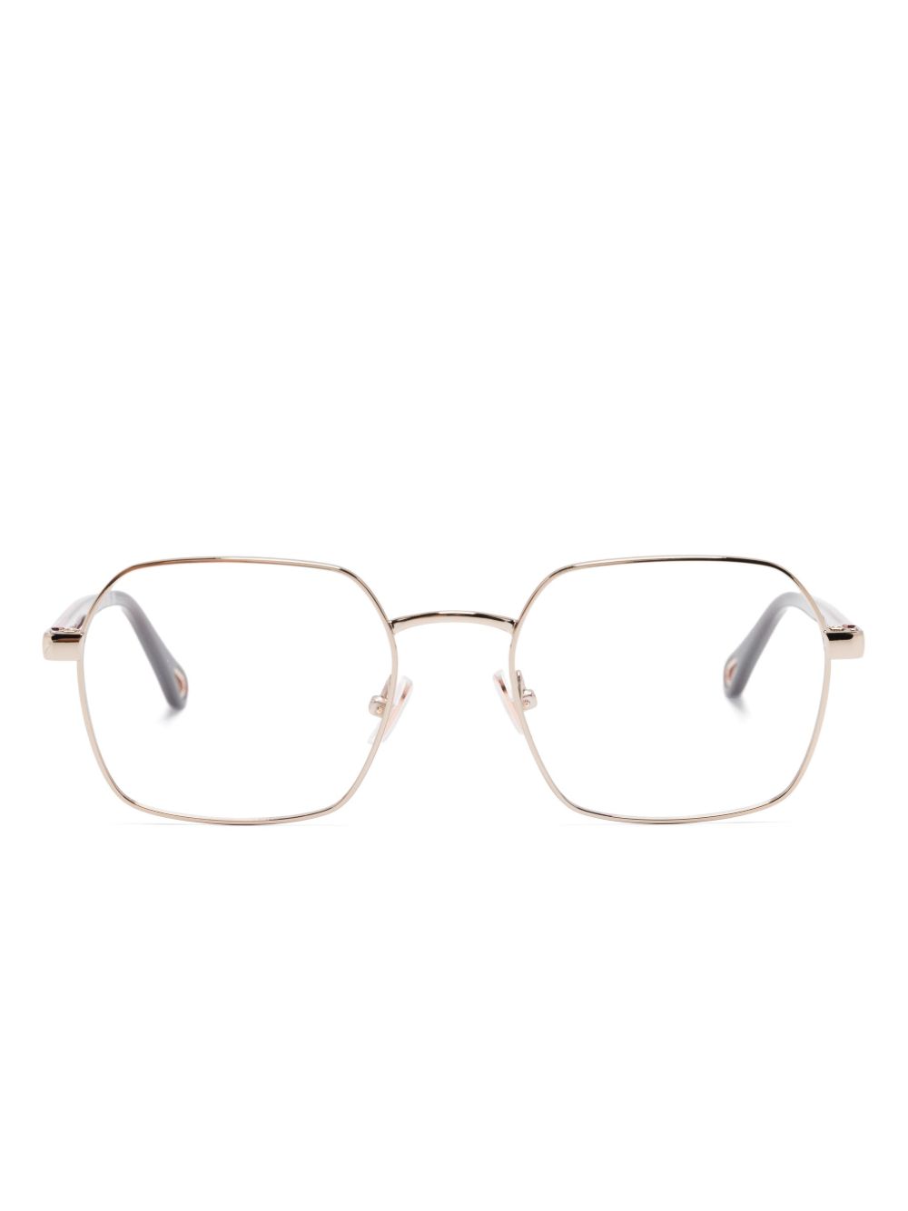 Chloé Eyewear 方框眼镜 - 金色