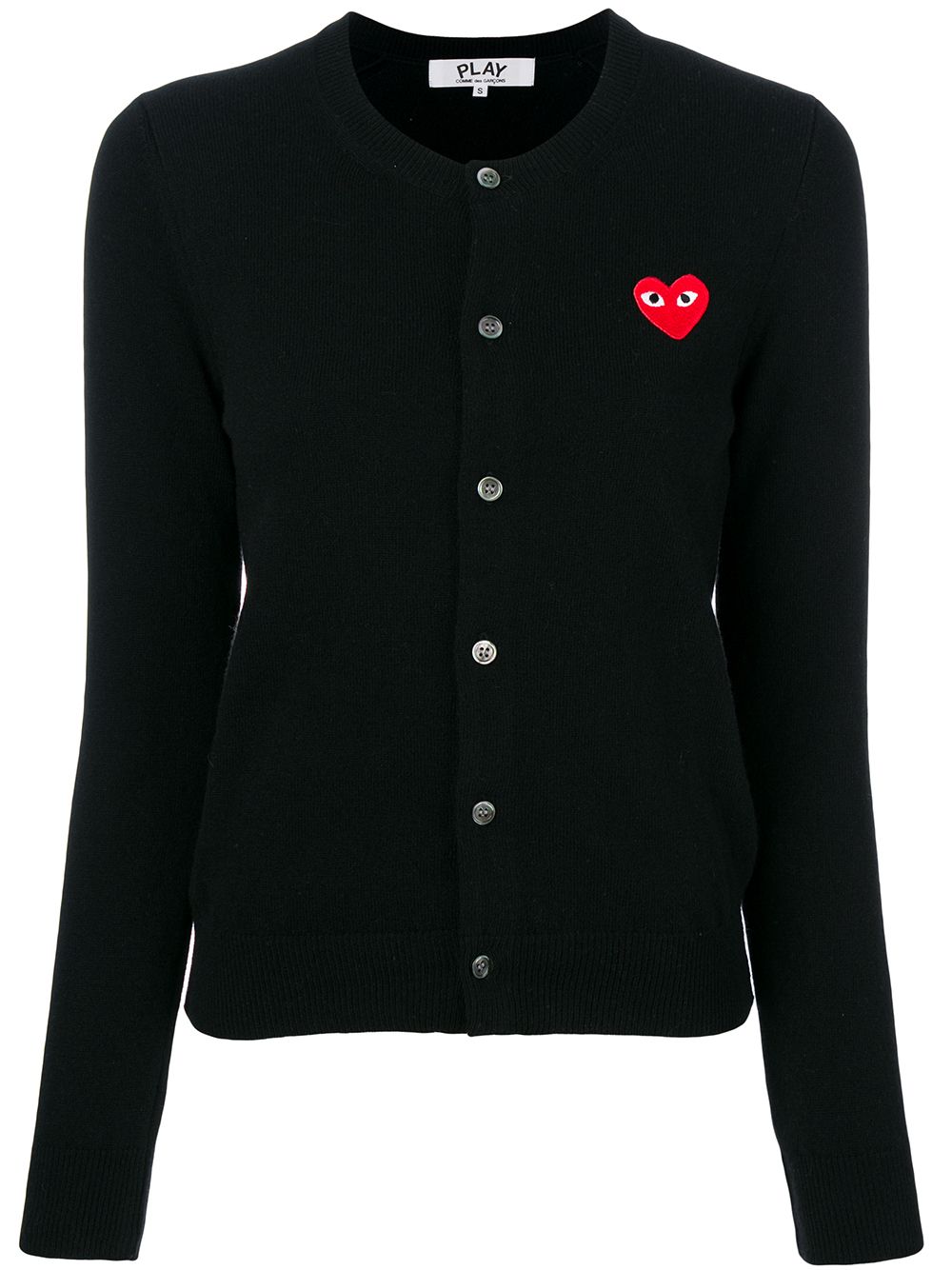 Comme Des Garçons Play 刺绣logo开衫 - 黑色