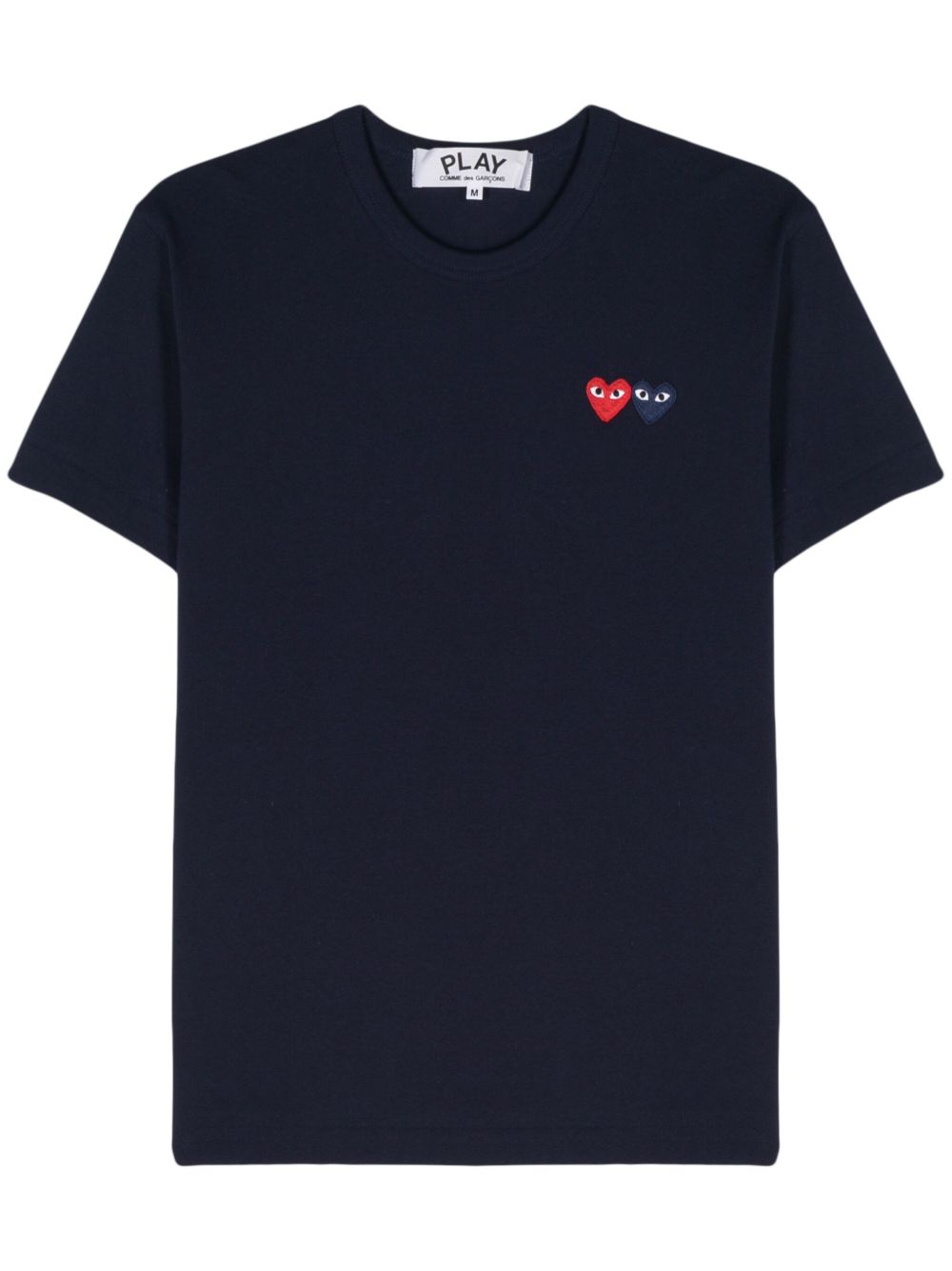 Comme Des Garçons Play 爱心贴花棉T恤 - 蓝色