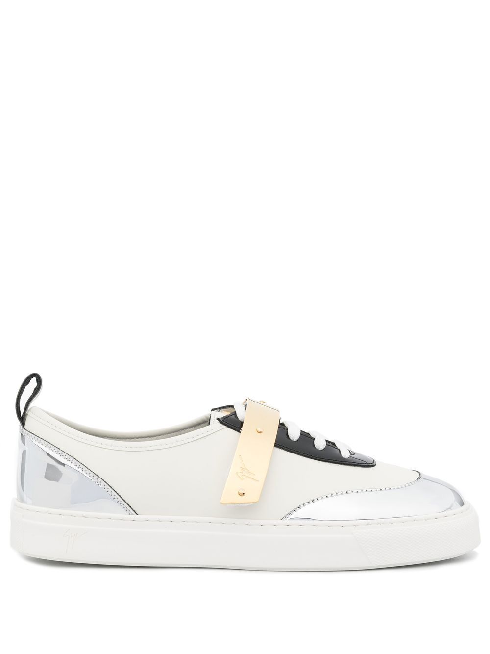 Giuseppe Zanotti 系带细节低帮运动鞋 - 白色