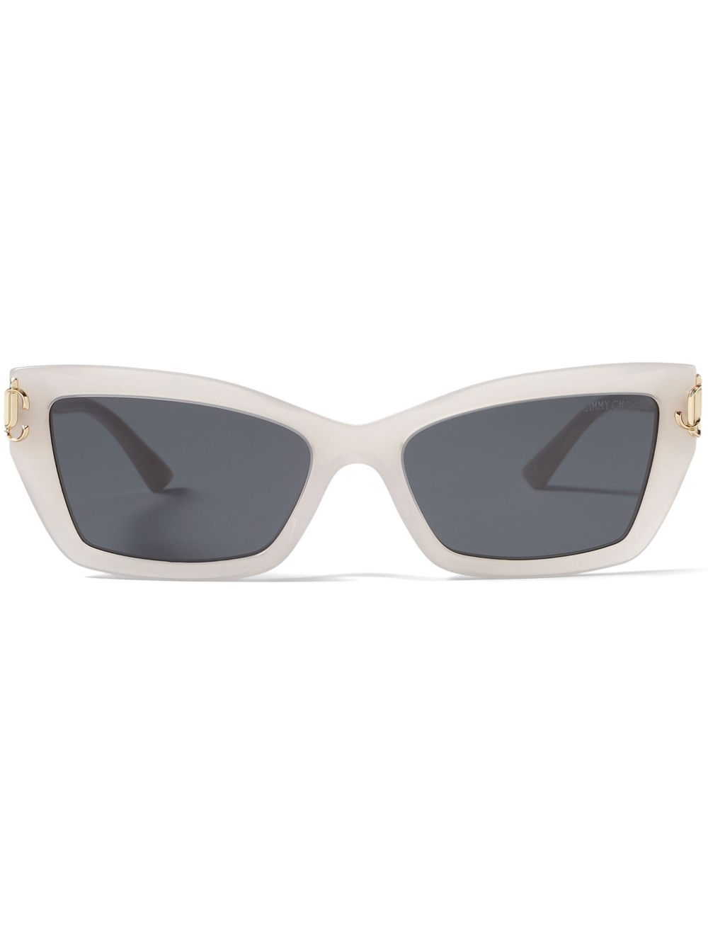 Jimmy Choo Eyewear Isla 猫眼镜框太阳眼镜 - 白色