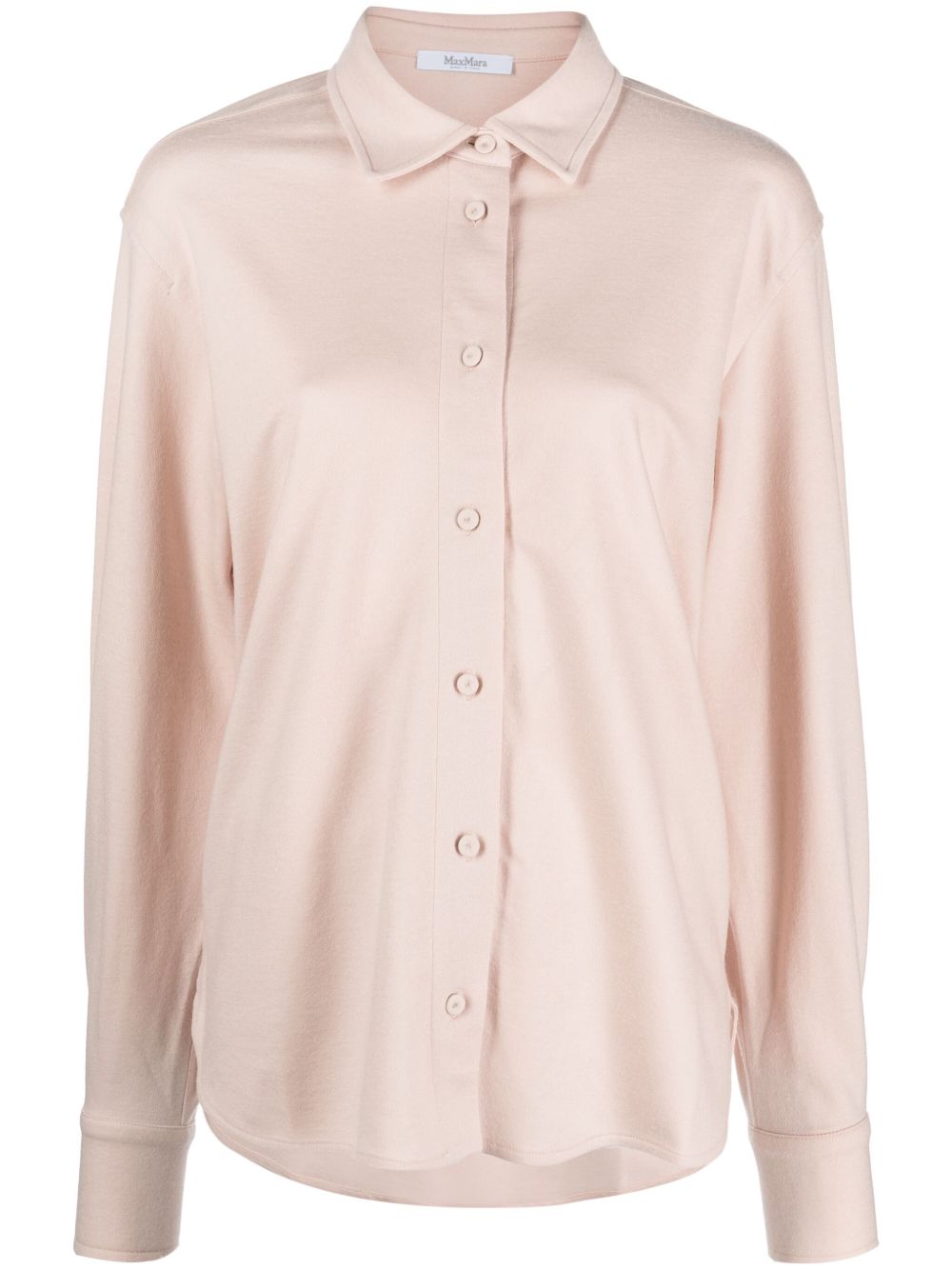 Max Mara 长袖初剪羊毛衬衫 - 粉色