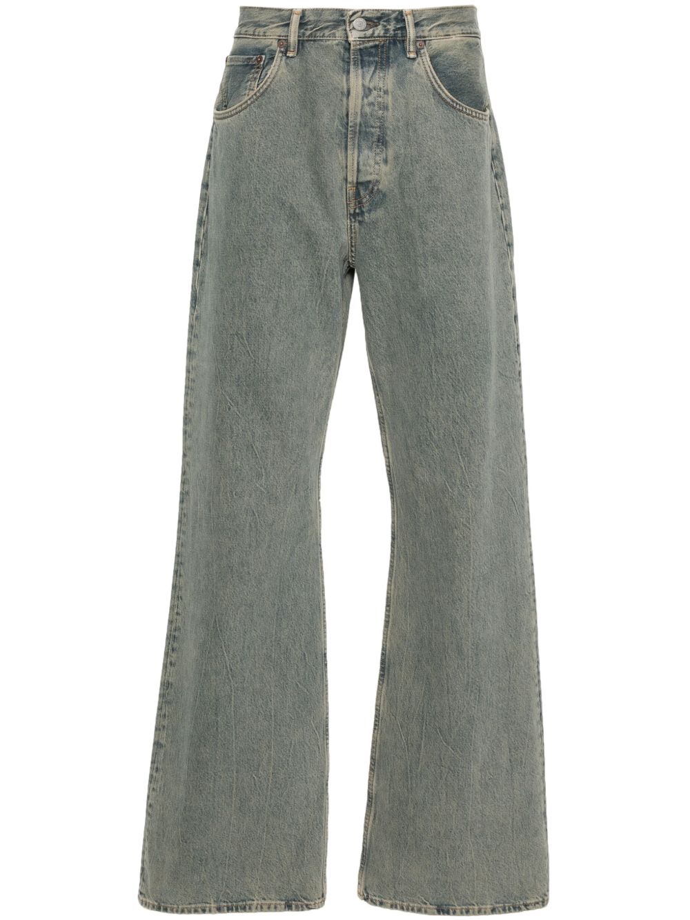 Acne Studios 中腰阔腿牛仔裤 - 蓝色