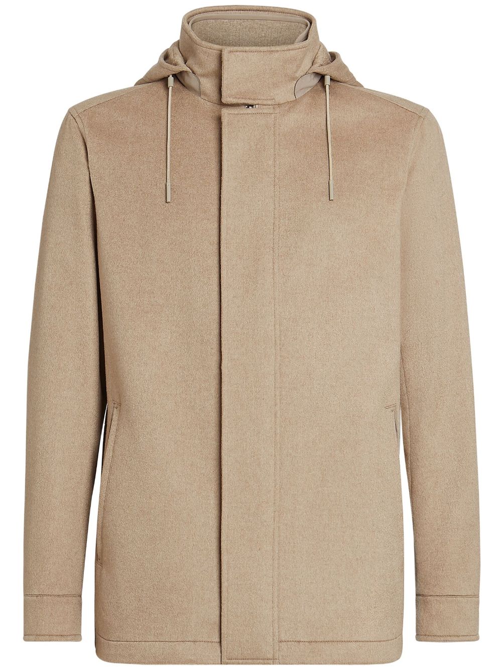 Zegna Elements Cima Oasi 羊绒夹克式衬衫 - 中性色