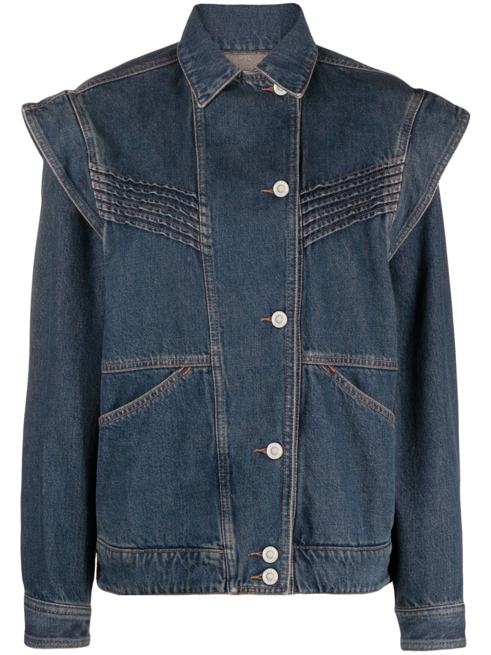 ISABEL MARANT Harmon 可拆卸衣袖牛仔夹克 - 蓝色
