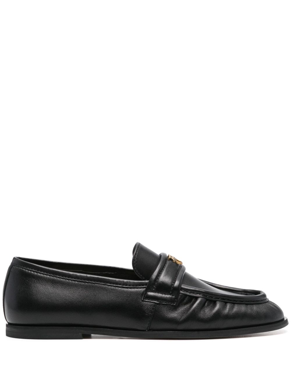 PINKO logo-plaque loafers - 黑色