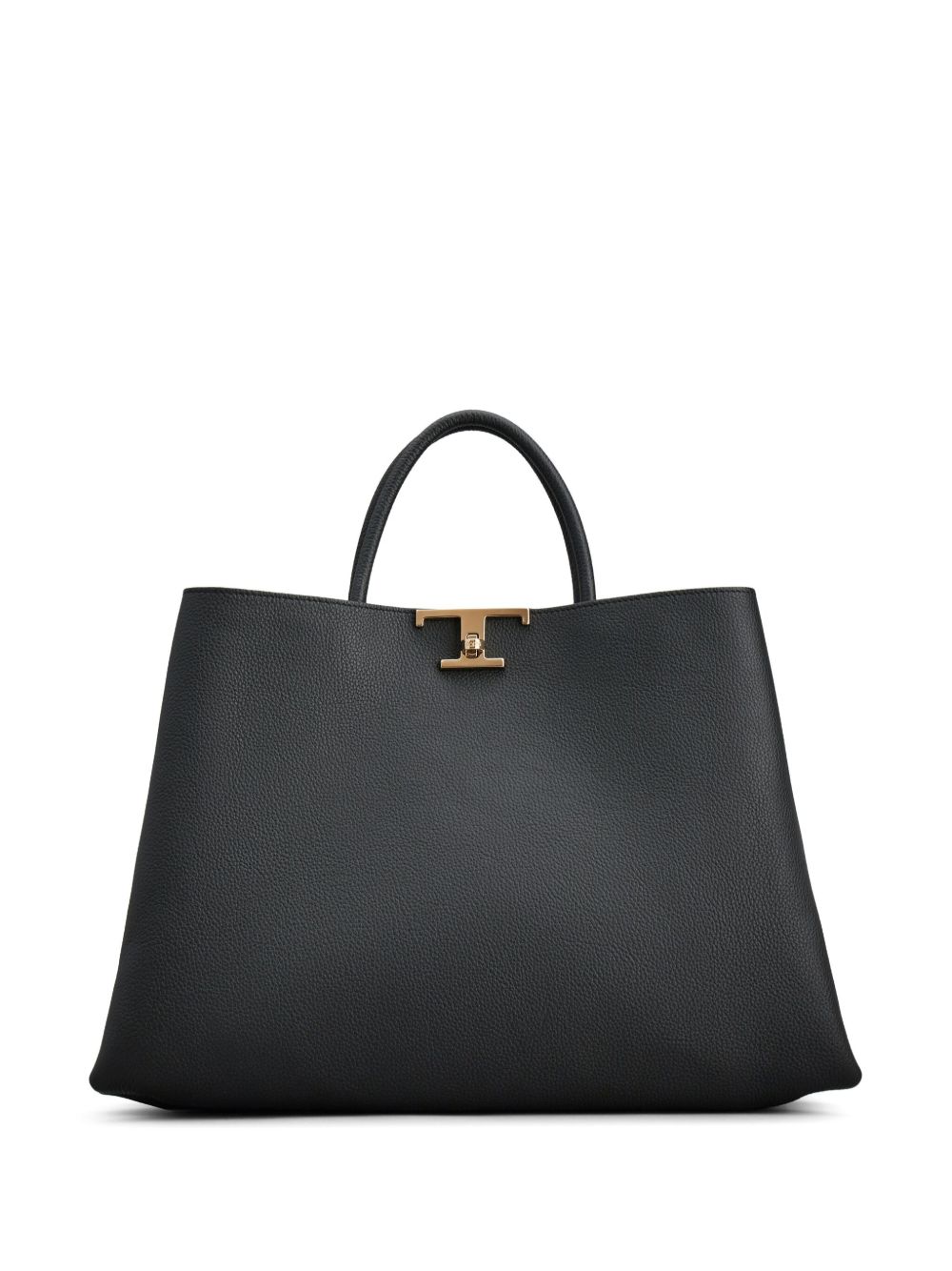 Tod's T Timeless 皮质中号手提包 - 黑色