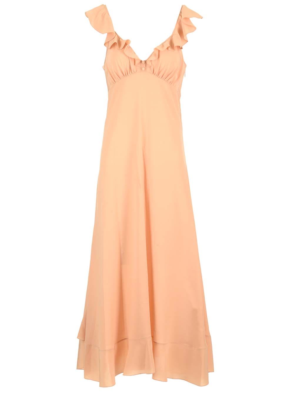 Chloé Long Dress Crepe De Chine