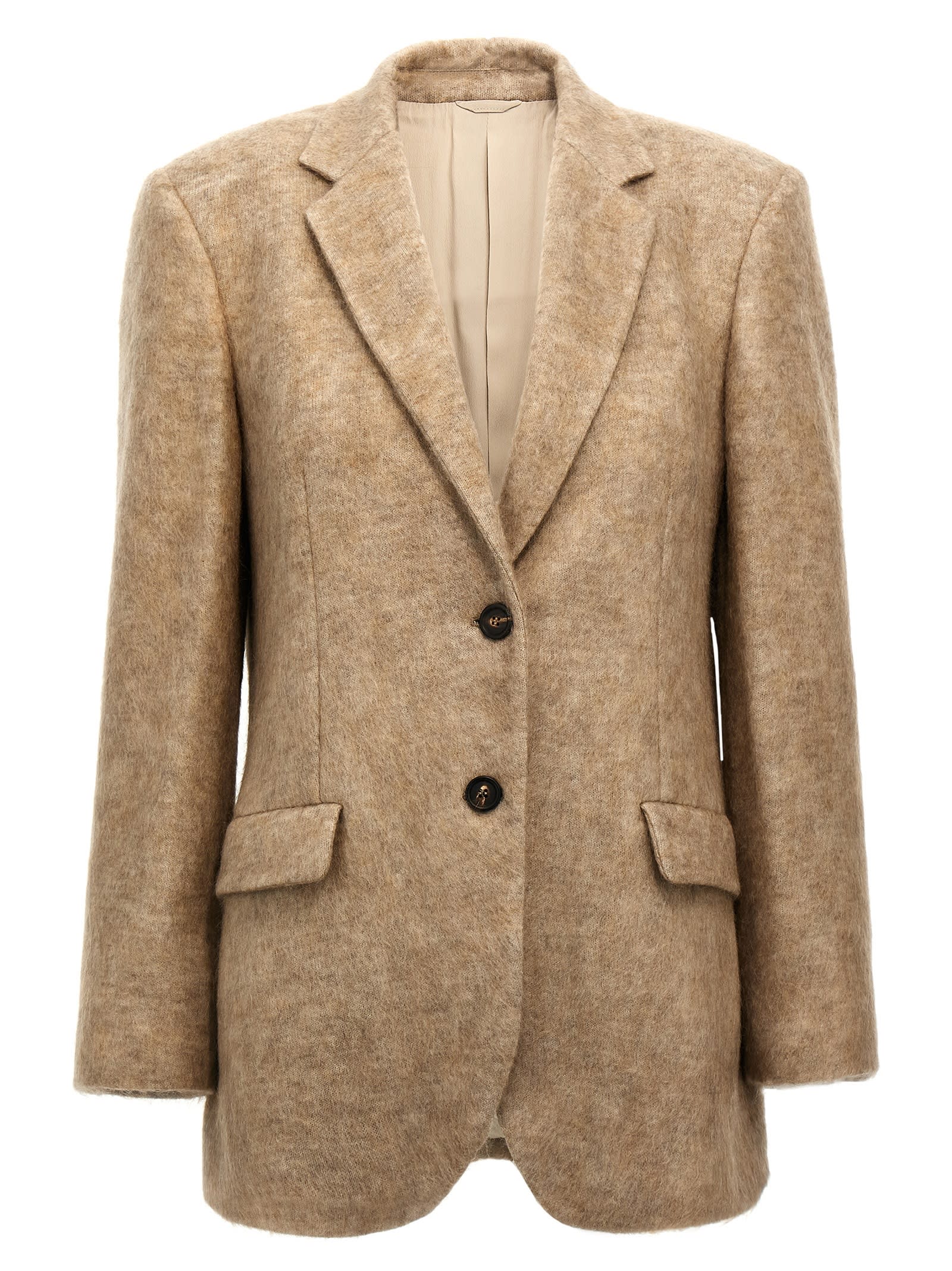 Brunello Cucinelli 单排扣马海毛西装外套