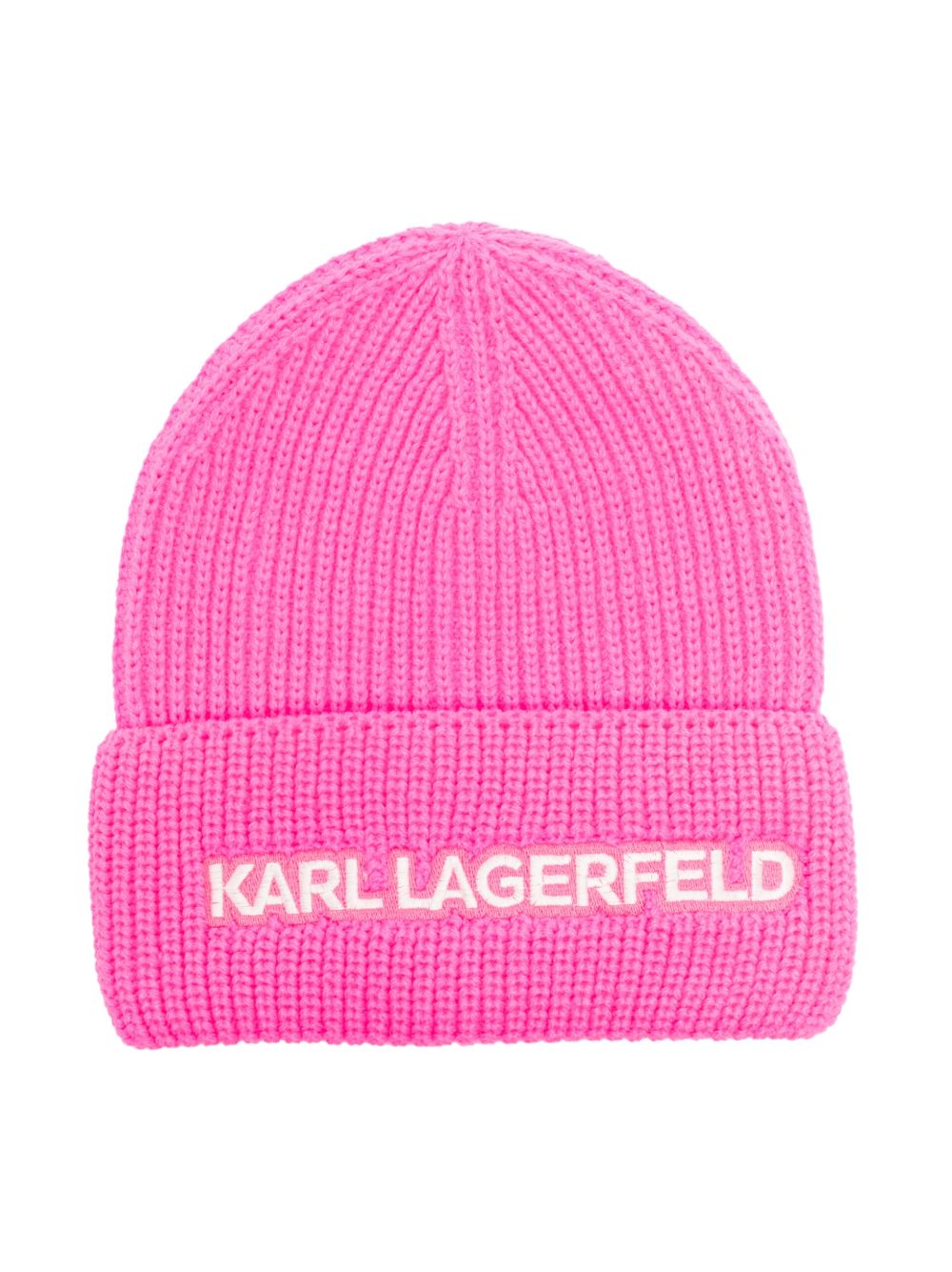 Karl Lagerfeld Kids logo刺绣套头帽 - 粉色
