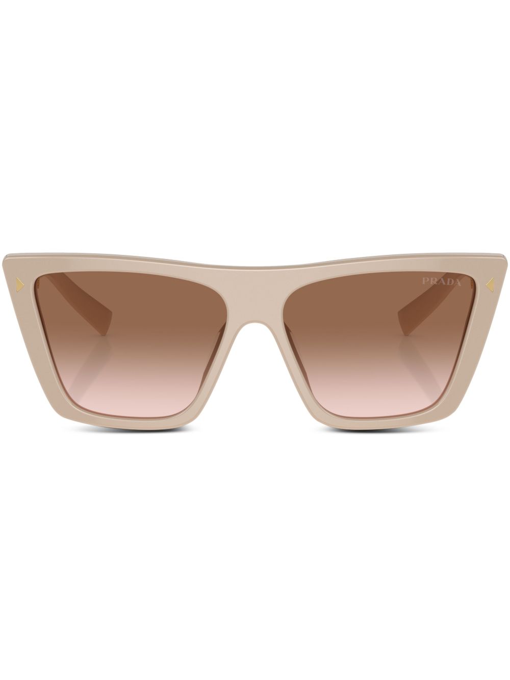 Prada Eyewear 蝴蝶形镜框太阳眼镜 - 褐色