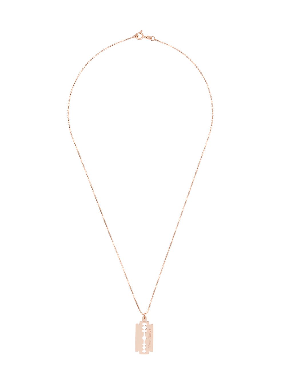 True Rocks razor pendant necklace - 金属色