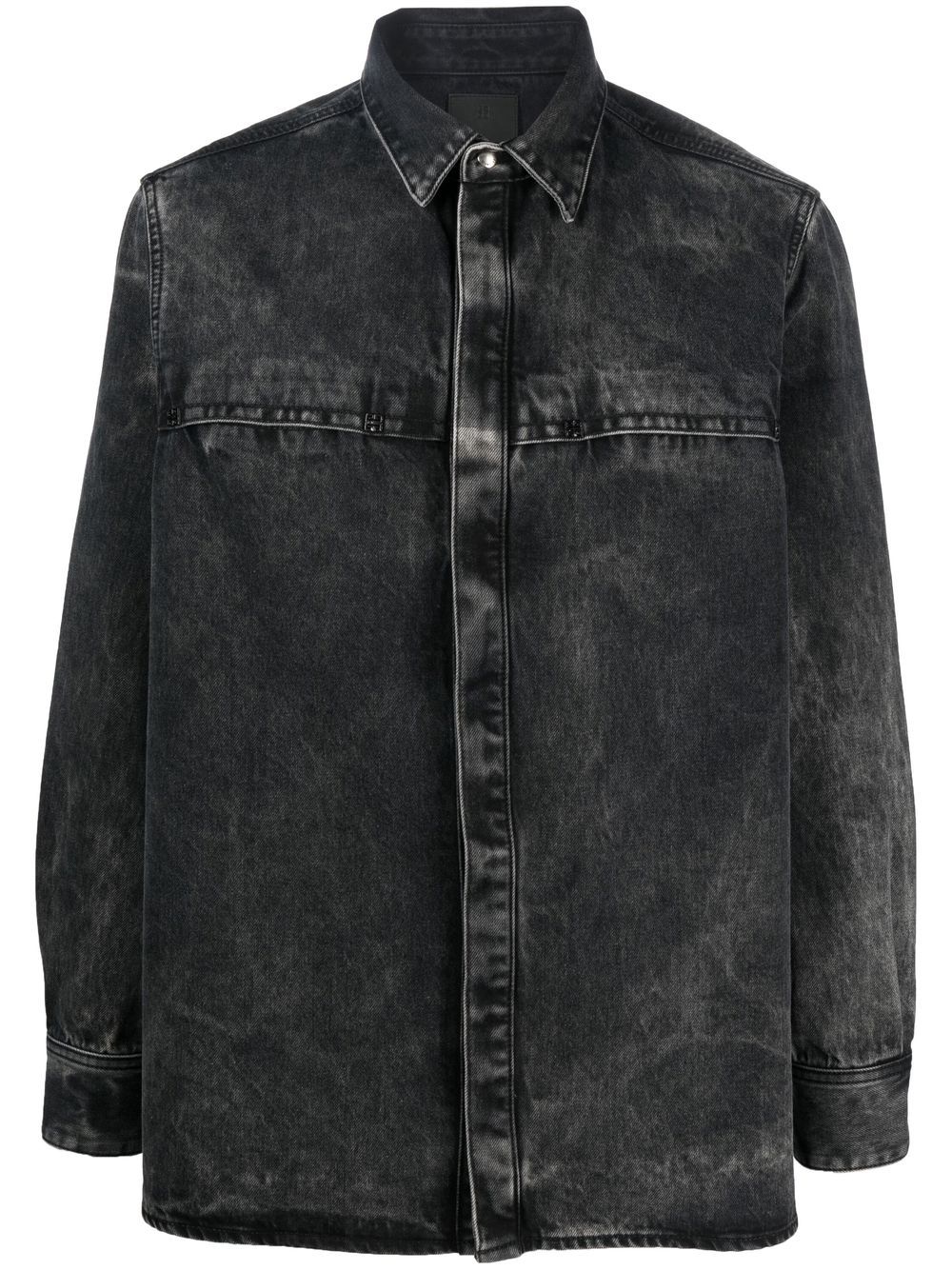 Givenchy 长袖牛仔衬衫 - 灰色