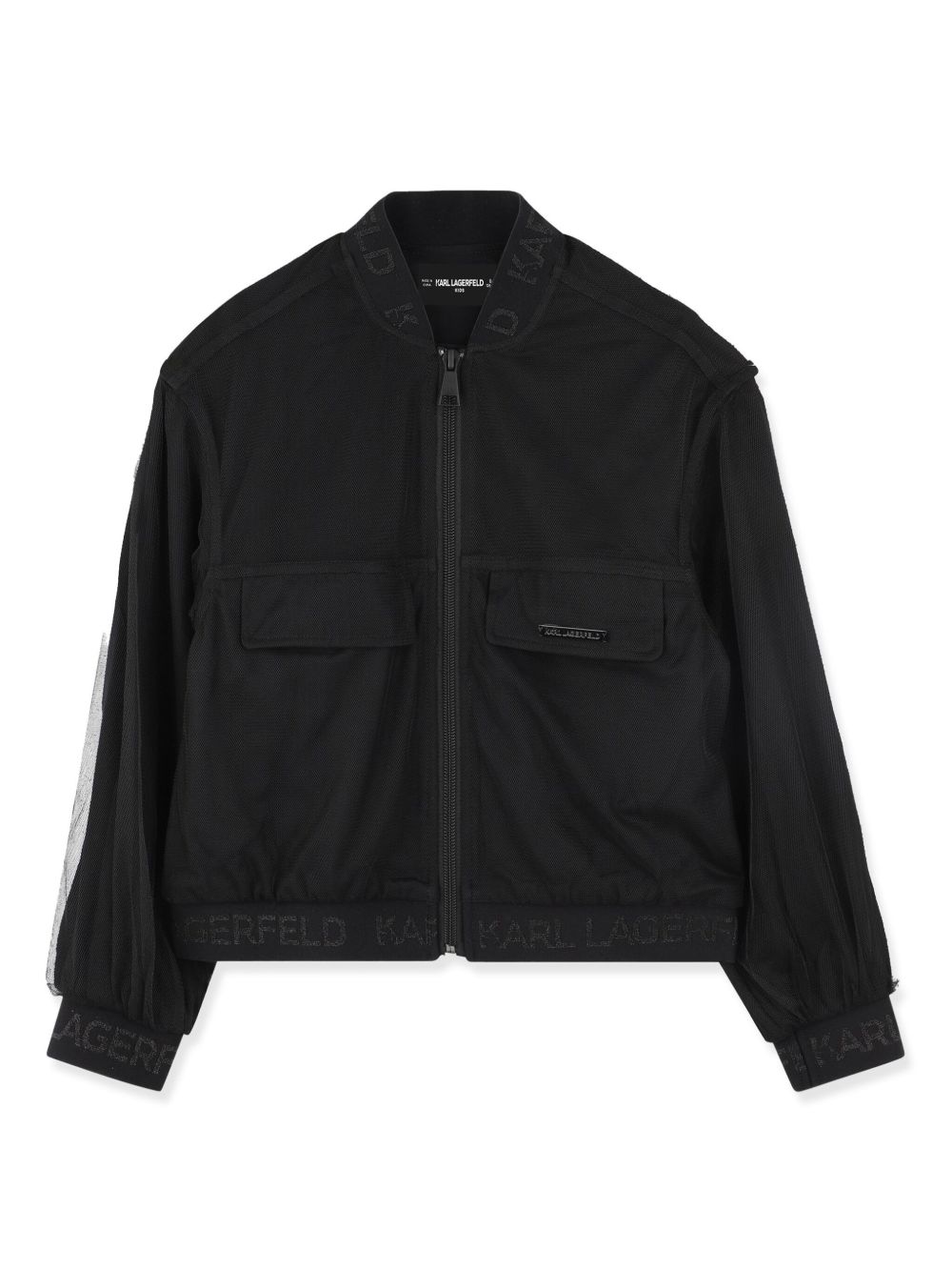 Karl Lagerfeld Kids 标贴卫衣 - 黑色