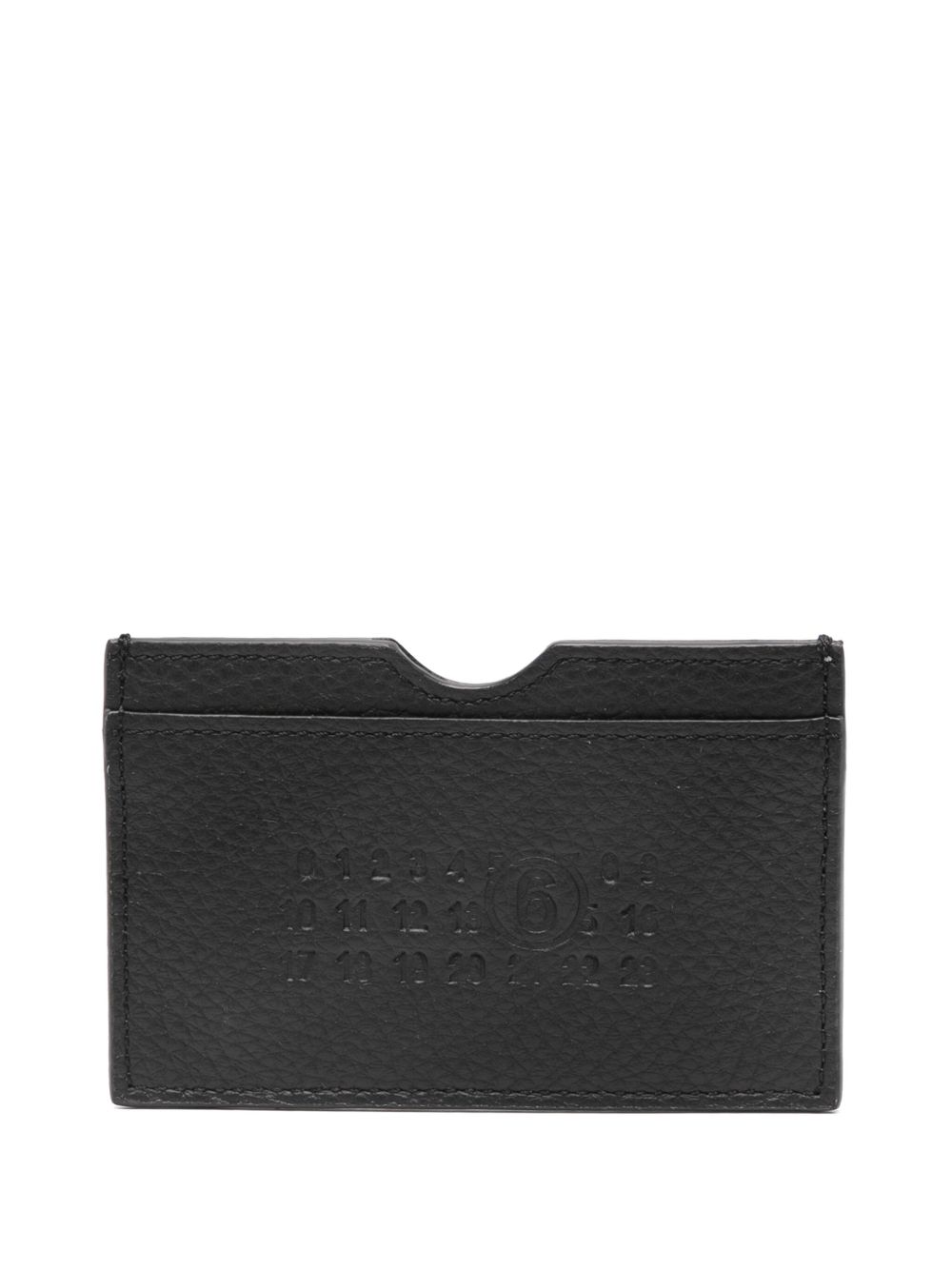 MM6 Maison Margiela 数字图案皮质卡夹 - 黑色