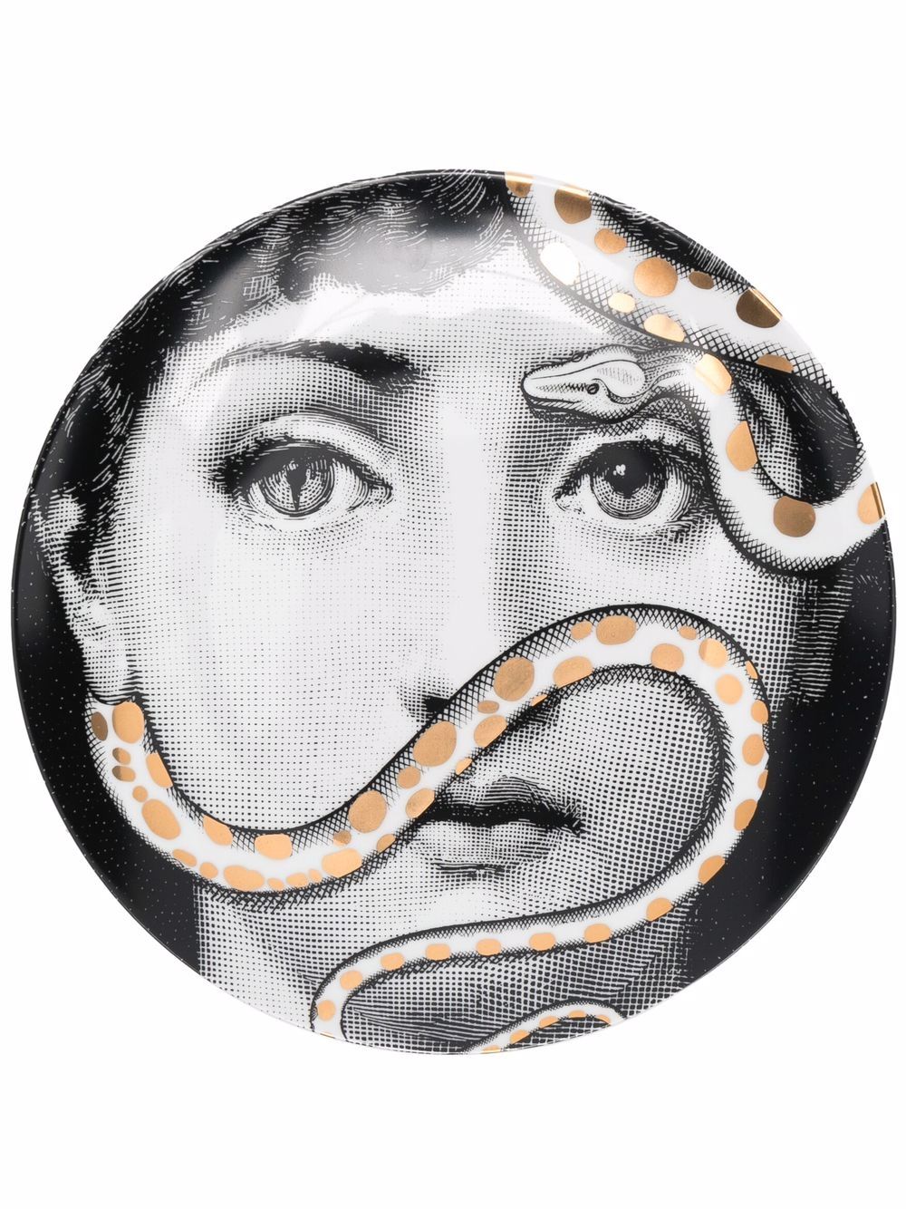 Fornasetti Tema e Variazioni n.383 装饰盘（26厘米） - 黑色