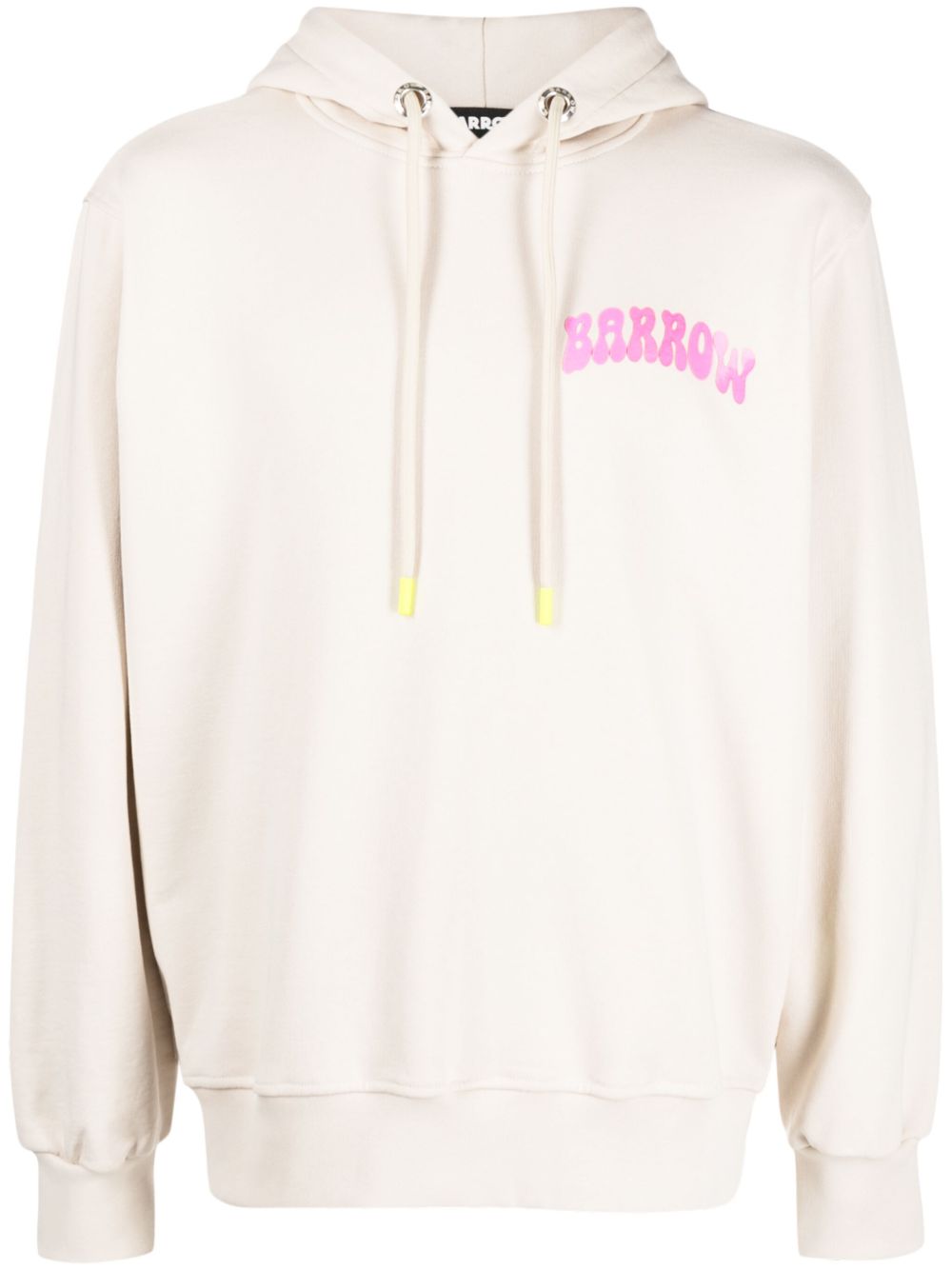 BARROW logo印花棉连帽衫 - 中性色