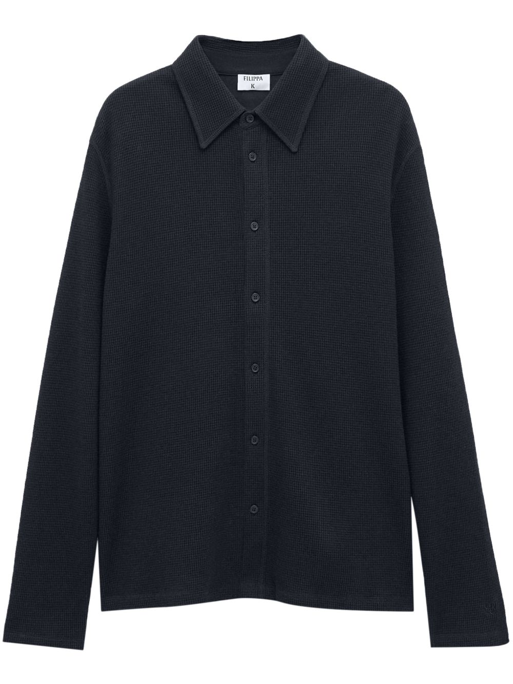 Filippa K 华夫格平纹针织衬衫 - 黑色