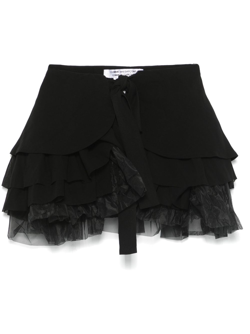 Comme Des Garçons Comme Des Garçons 荷叶边围巾 - 黑色
