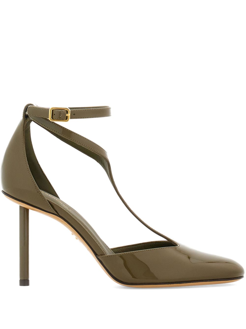 Ferragamo T字带高跟鞋 - 绿色