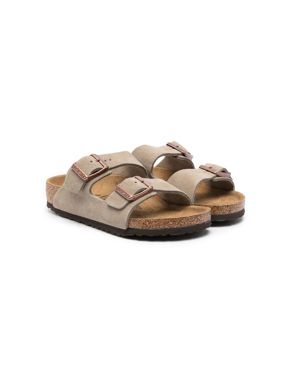 Birkenstock Kids Arizona 皮质凉鞋 - 绿色