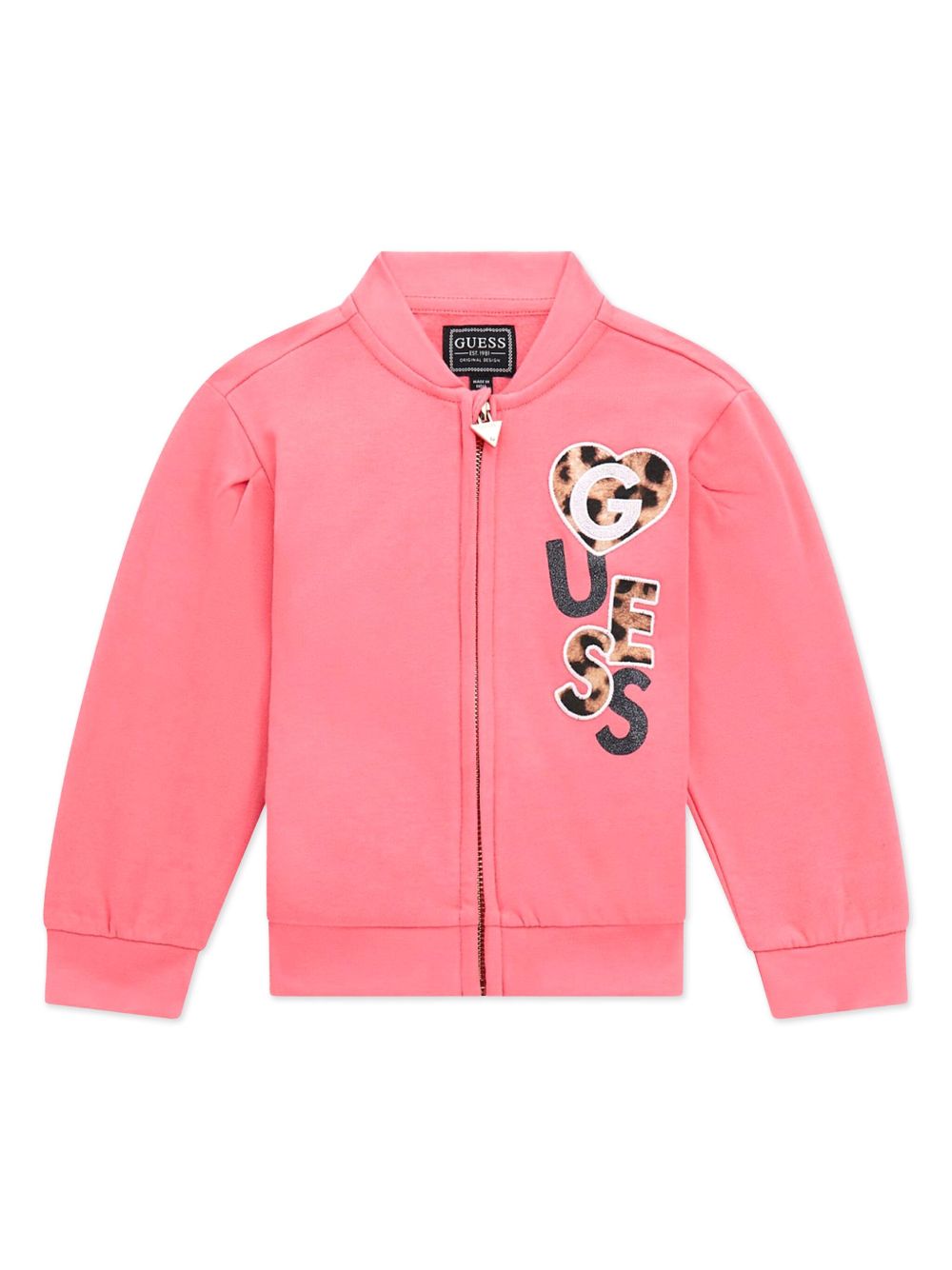 guess kids logo贴花卫衣 - 粉色