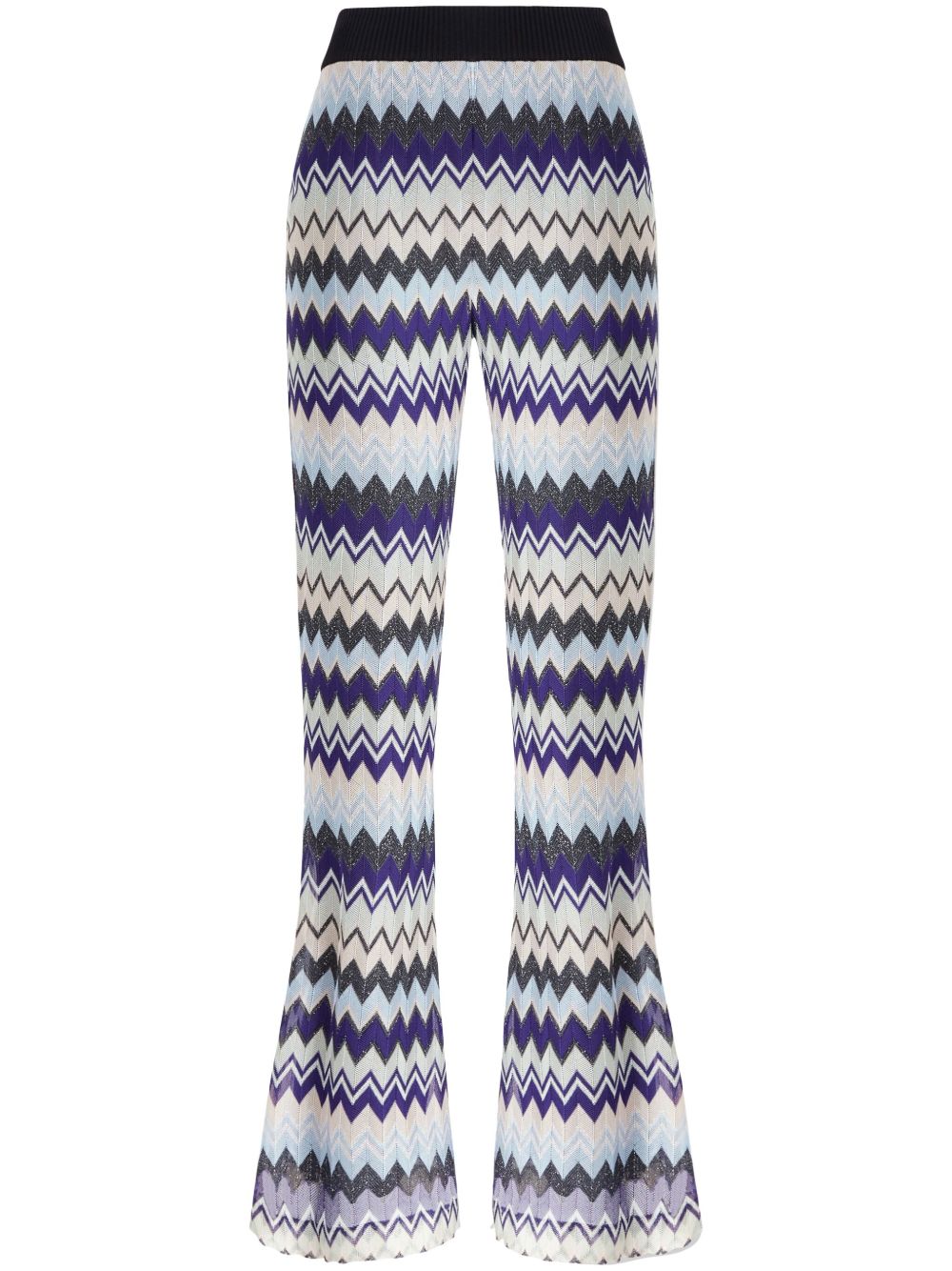 Missoni zigzag-knit trousers - 蓝色
