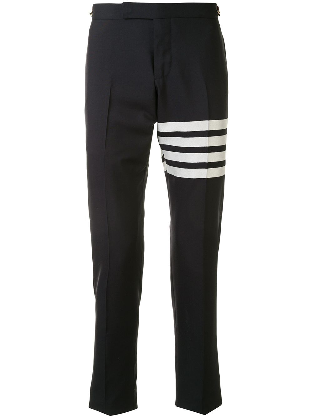 Thom Browne 四条纹低腰长裤 - 蓝色