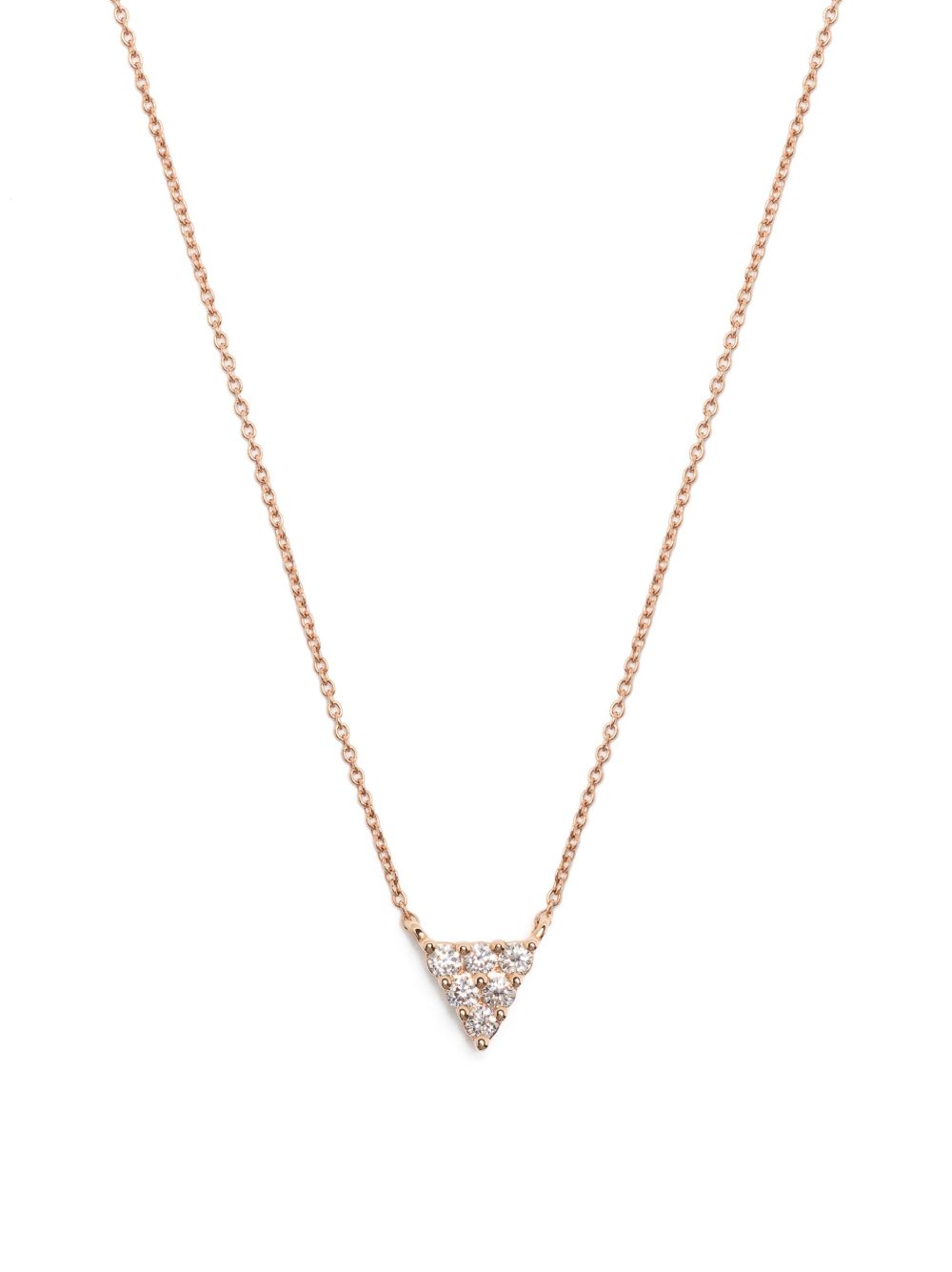 Dana Rebecca Designs Vivienne Lily Triangle 14K玫瑰金钻石项链 - 金色