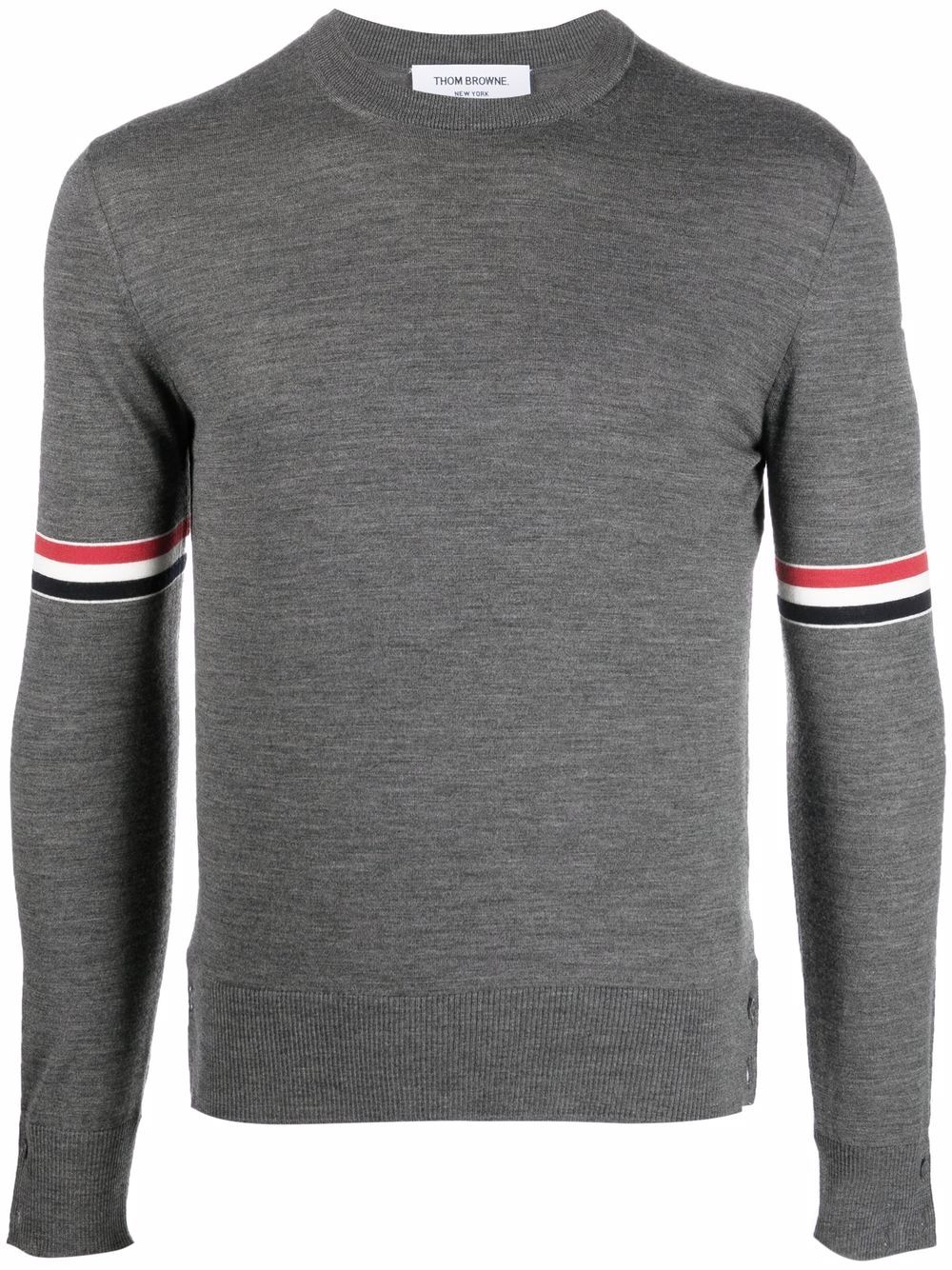 Thom Browne RWB 条纹毛衣 - 灰色