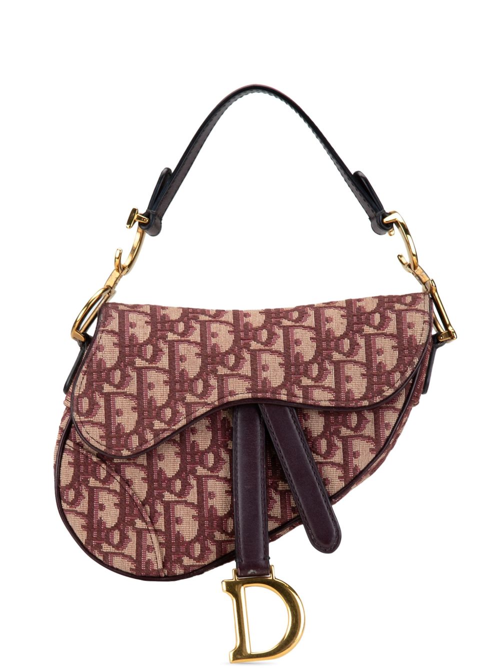 Christian Dior Pre-Owned Mini Oblique Saddle 单肩包（2018年典藏款） - 红色