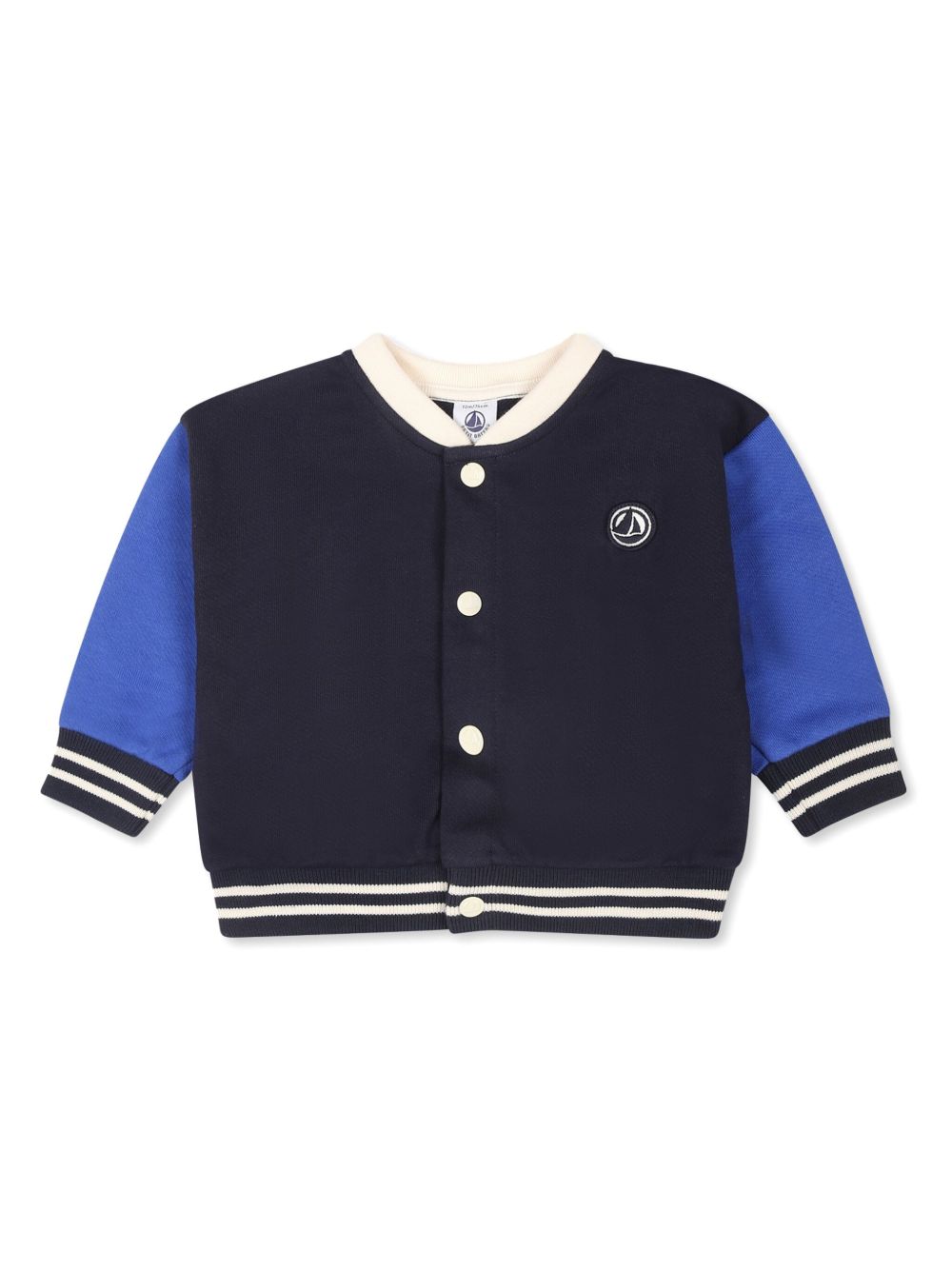 Petit Bateau logo刺绣飞行员夹克 - 蓝色