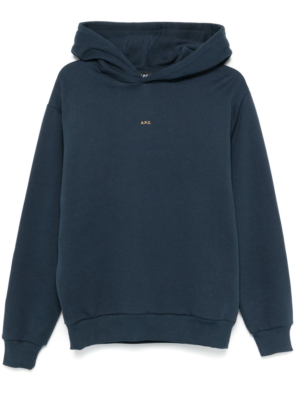 A.P.C. logo印花连帽衫 - 蓝色