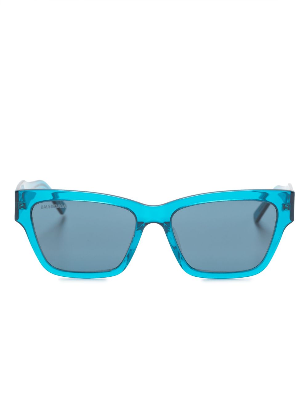 Balenciaga Eyewear BB0307SA 长方形框太阳眼镜 - 蓝色
