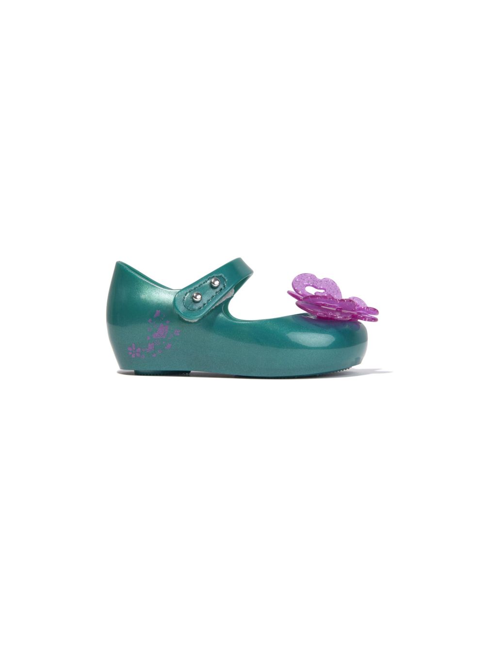 Mini Melissa Disney Jelly 平底鞋 - 绿色