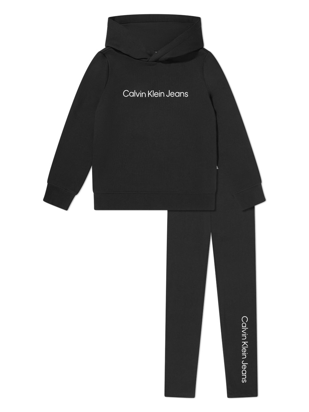 Calvin Klein Jeans logo印花运动套装 - 黑色