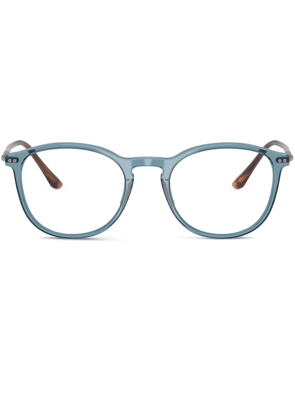 Giorgio Armani logo雕刻眼镜 - 蓝色
