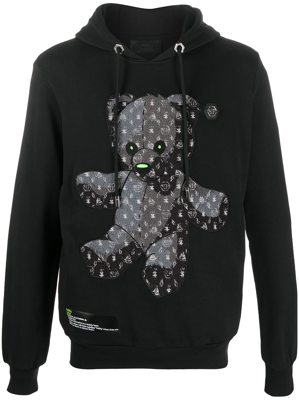 Philipp Plein Teddy Bear 连帽衫 - 黑色