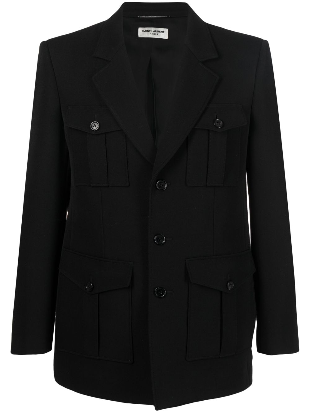 Saint Laurent 单排扣西装夹克 - 黑色